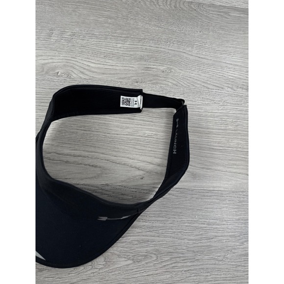 Under Armour Hat Cap Visor Adjustable Black Lightweight Athletic Run Launch Mens - Picture 6 of 13